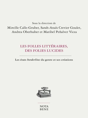 cover image of Les folles littéraires, des folies lucides